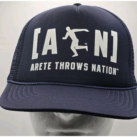 Arete Throws Nation Vintage Foam Trucker Hat Cap Snapback Shotput Discus‎ Otto - Picture 2 of 9
